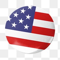 American flag pin png, transparent background