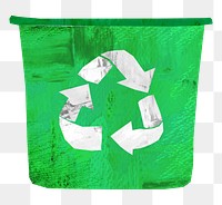 PNG Recycling bin, environment paper craft, transparent background