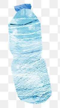 PNG Water bottle paper craft, transparent background