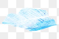 PNG Blue abstract shape, paper craft element, transparent background