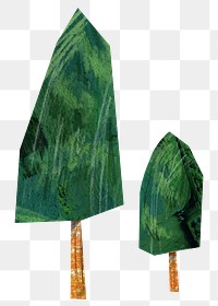 Tree png, paper craft element, transparent background