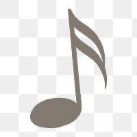 PNG Semiquaver musical note, transparent background