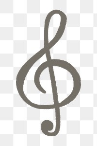 PNG Treble clef, musical note, transparent background