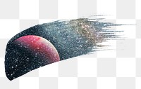 PNG Galaxy brush stroke, space aesthetic remix, transparent background