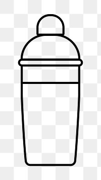 Shaker png line art, transparent background