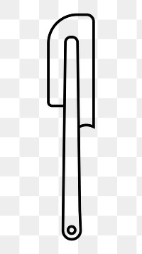 Spatula png line art, transparent background