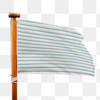 Striped flag png object, transparent background