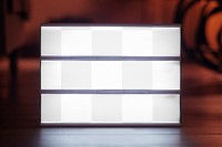 Cinema lightbox png mockup, transparent design