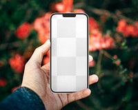 PNG mobile phone screen mockup, transparent design