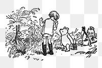 Png Illustration by Ernest Howard Shepard from Winnie-the-Pooh (1926) by A A Milne collage element, transparent background