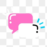 Message icon png, funky colors, transparent background