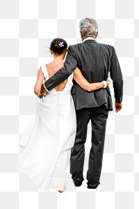 Married couple png mature love, transparent background