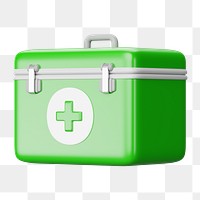 PNG 3D first aid box, element illustration, transparent background