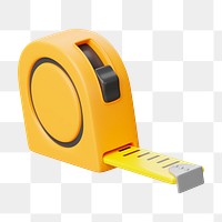 PNG 3D tape measure, element illustration, transparent background