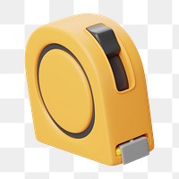 PNG 3D tape measure, element illustration, transparent background