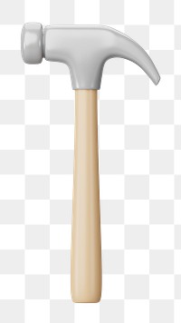 PNG 3D hammer tool, element illustration, transparent background