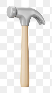 PNG 3D hammer tool, element illustration, transparent background