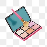 PNG 3D blush palette, element illustration, transparent background