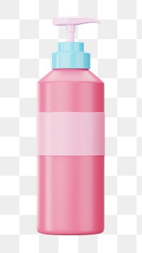 PNG 3D lotion bottle, element illustration, transparent background