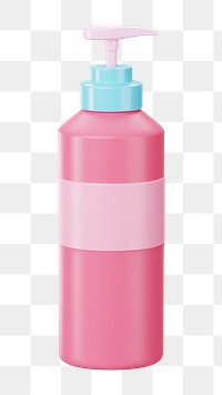 PNG 3D lotion bottle, element illustration, transparent background