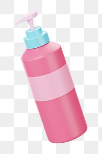 PNG 3D lotion bottle, element illustration, transparent background