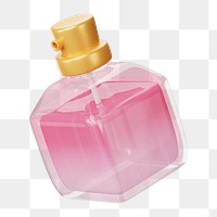 PNG 3D perfume bottle, element illustration, transparent background