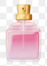 PNG 3D perfume bottle, element illustration, transparent background