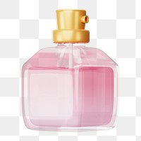 PNG 3D perfume bottle, element illustration, transparent background