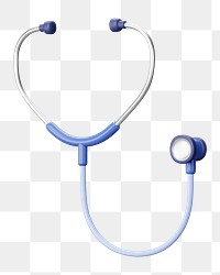 PNG 3D stethoscope , element illustration, transparent background