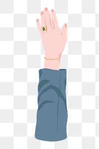 Businesswoman's hand png gesture, aesthetic illustration, transparent background