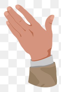 Businessman's hand png gesture, aesthetic illustration, transparent background