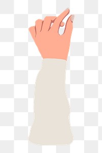 Woman's hand png gesture, aesthetic illustration, transparent background