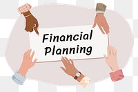 Financial planning png, diverse hands remix, transparent background