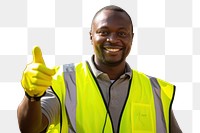 Hardhat helmet smile adult.  PNG with transparent background.