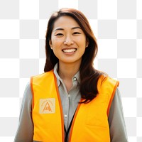 Lifejacket adult smile protection.  PNG with transparent background.