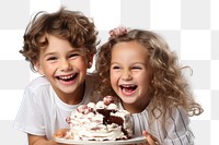 Laughing portrait dessert icing.  PNG with transparent background.