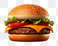 Food hamburger condiment vegetable.  PNG with transparent background.