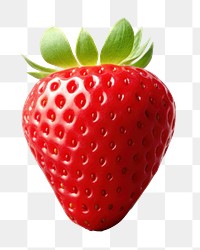 Strawberry fruit plant food.  PNG with transparent background.