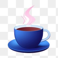 Saucer coffee drink cup.  PNG with transparent background.