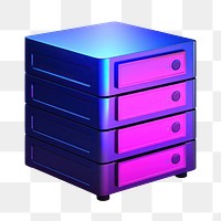 Furniture computer drawer electronics.  PNG with transparent background.