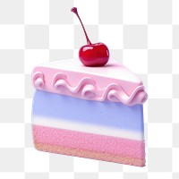 Dessert food cake semifreddo.  PNG with transparent background.