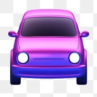 Vehicle purple car transportation.  PNG with transparent background.