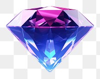 Amethyst gemstone jewelry diamond.  PNG with transparent background.