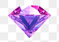 Gemstone amethyst jewelry diamond.  PNG with transparent background.