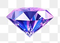 Amethyst gemstone jewelry diamond.  PNG with transparent background.