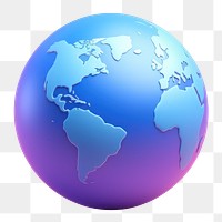 Sphere planet globe earth.  PNG with transparent background.