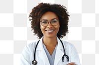 Portrait glasses doctor adult.  PNG with transparent background.