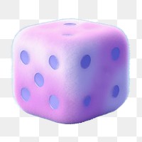 Dice game spotted dessert.  PNG with transparent background.