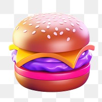 Food hamburger freshness sandwich.  PNG with transparent background.