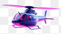 Helicopter aircraft airplane vehicle.  PNG with transparent background.